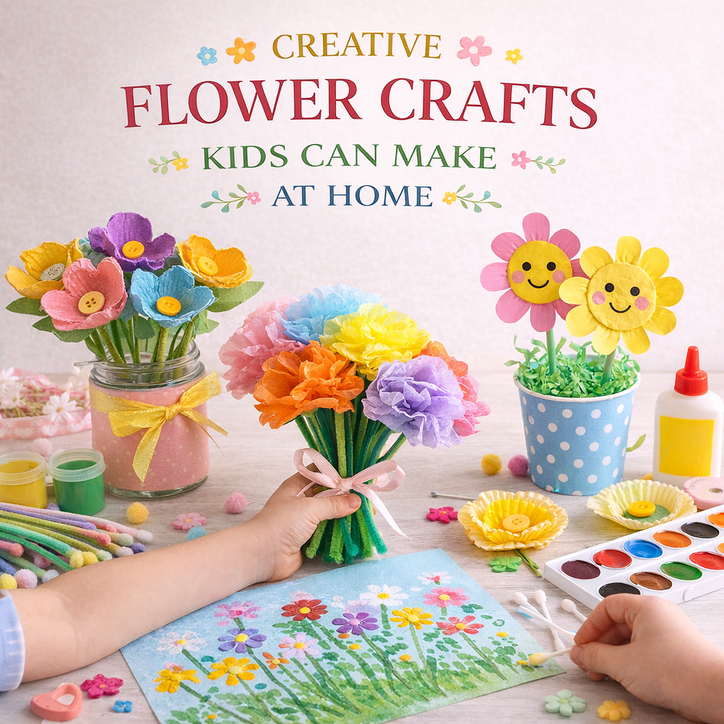 Creative Flower Crafts Kids Can Make at Home
