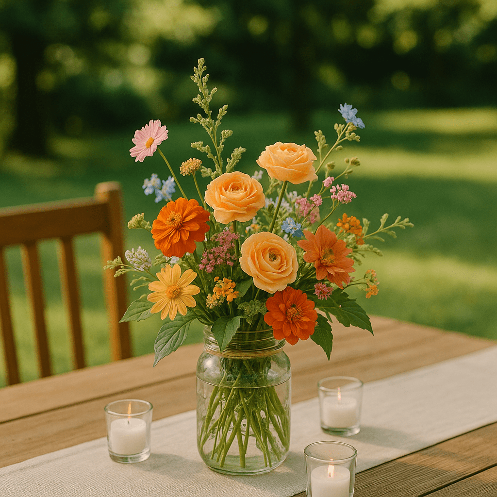 DIY Summer Floral Centerpieces for Outdoor Entertaining