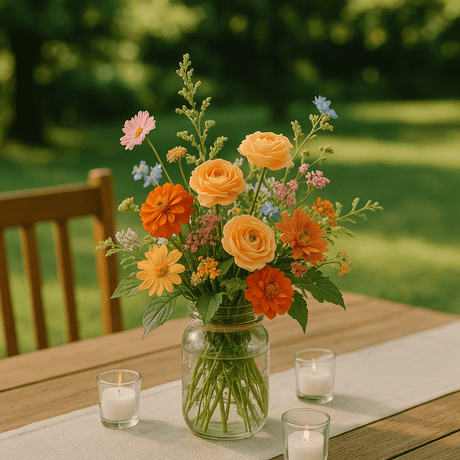 DIY Summer Floral Centerpieces for Outdoor Entertaining