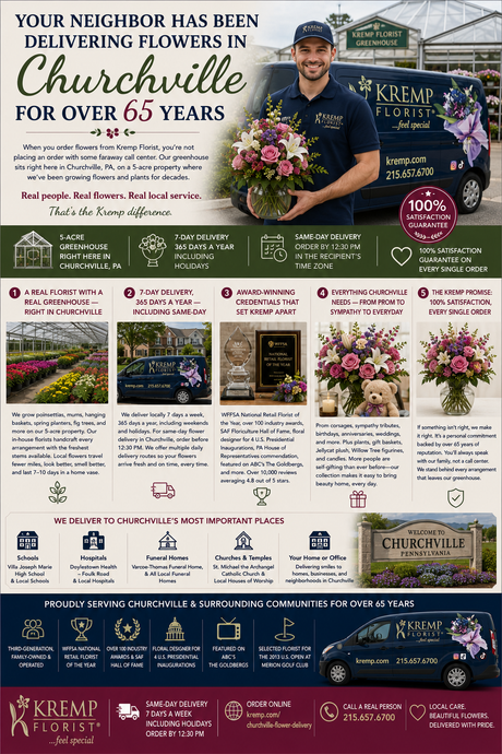 Best Flower Delivery in Churchville, PA | Kremp Florist