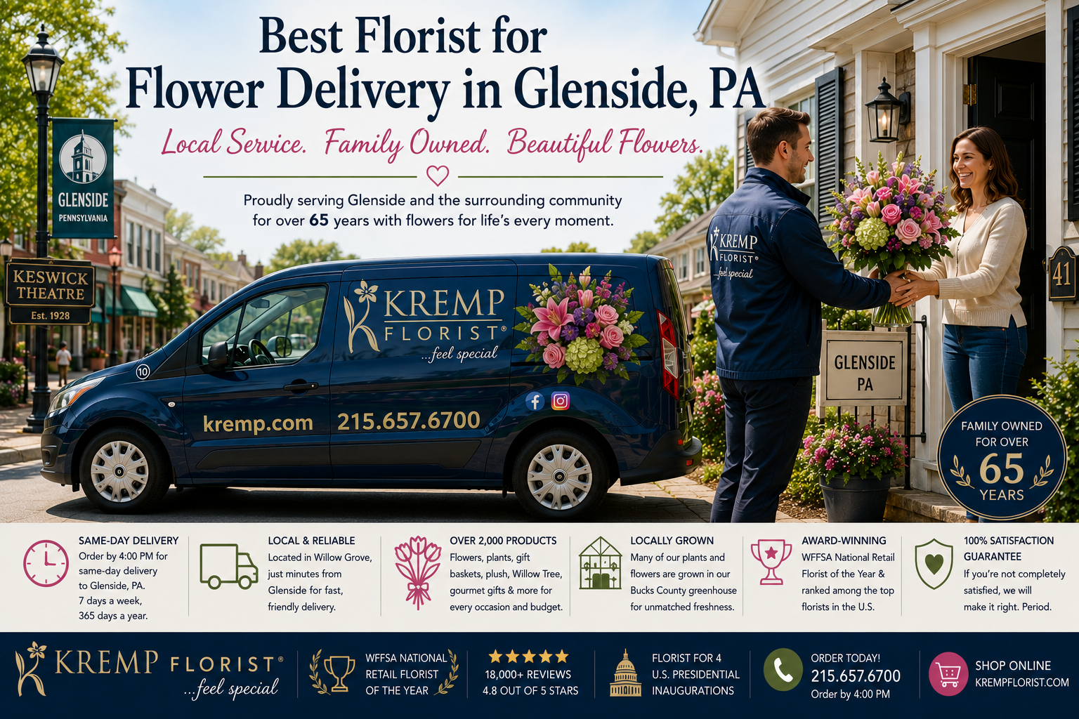 Best Florist for Flower Delivery in Glenside, PA