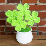 Crochet Clover in Flower Pot