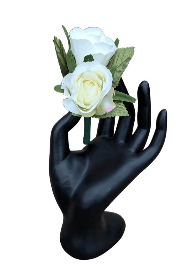 White Rose Silk Boutonniere