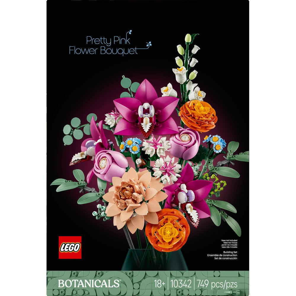 Lego Botanicals Pretty Pink Flower Bouquet Box