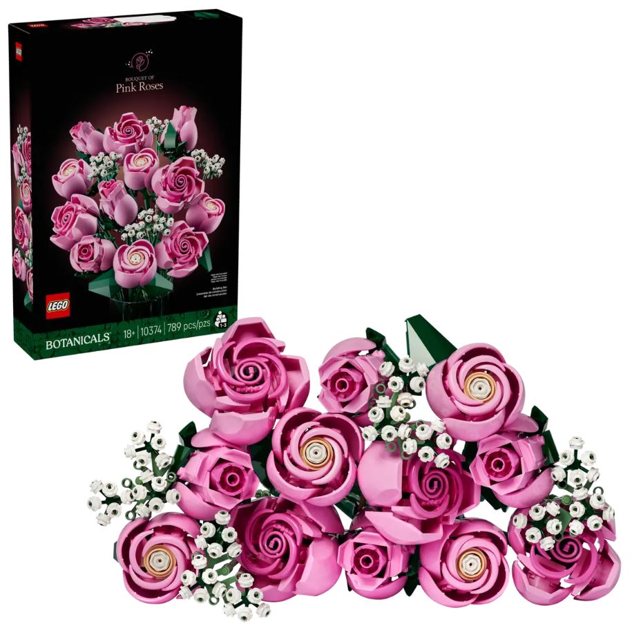 10374 Bouquet of Lego Pink Roses with Box