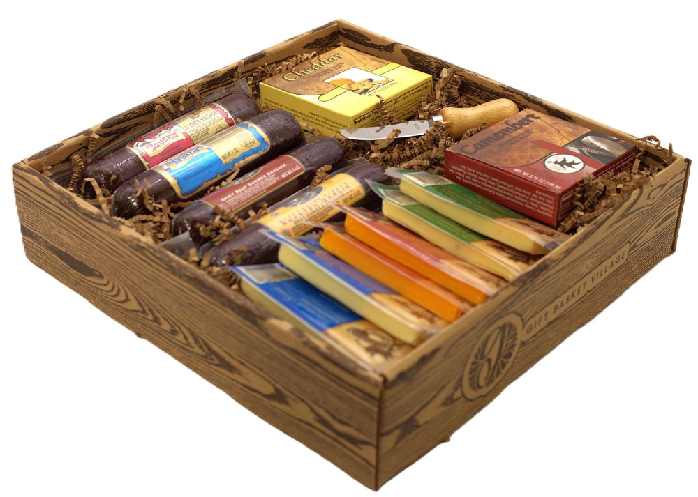 Gourmet meats and cheeses for corporate gifting