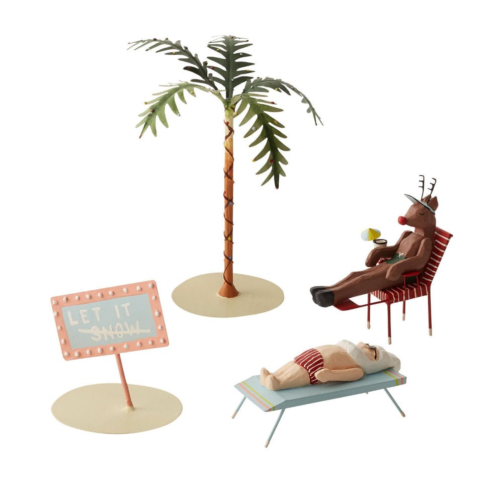 Christmas Getaway Scene with Santa