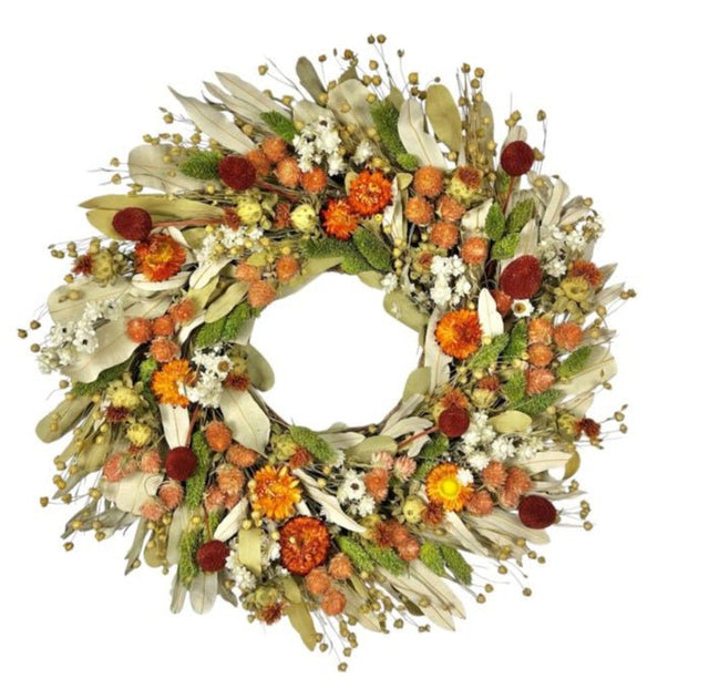 Fall Flair Dried Flower Wreath