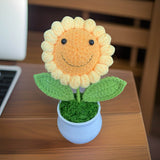 Crochet Happy Sunflower Pot