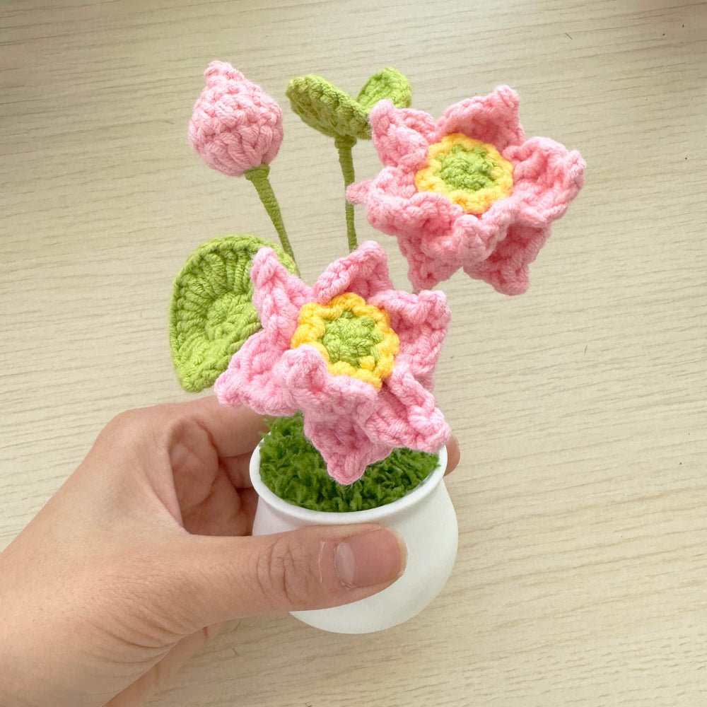 Handmade Crochet Lotus Pot