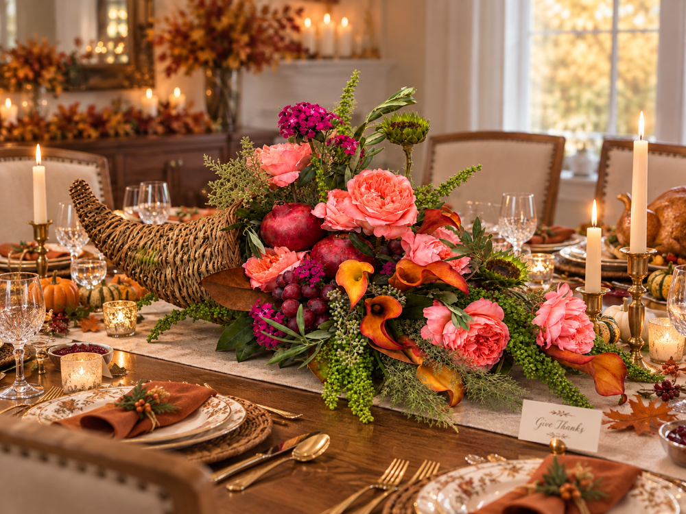 Gorgeous Thanksgiving Cornucopia