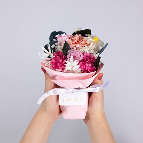 Love You preserved floral bouquet close up