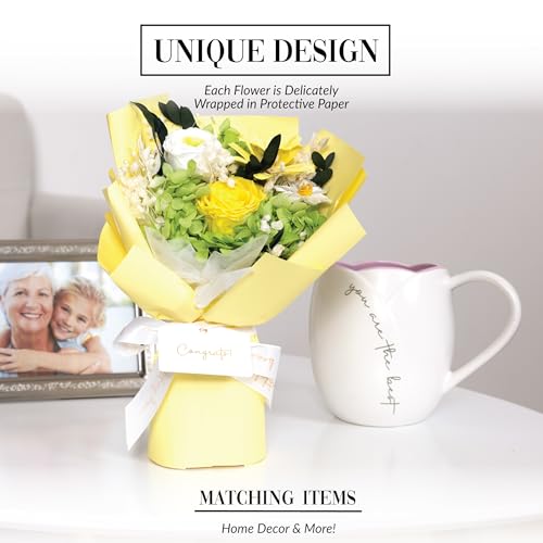 Congrats preserved floral bouquet open box