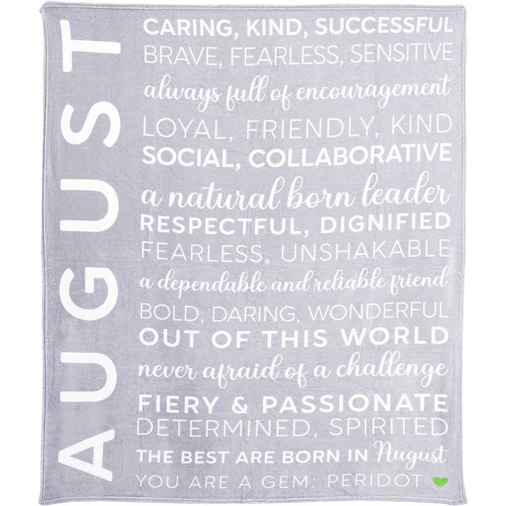August Birthday Plush Blanket