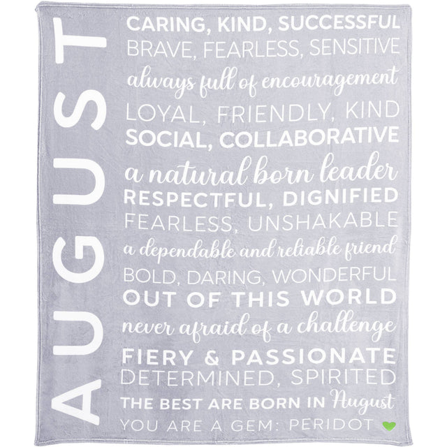 August Birthday Plush Blanket