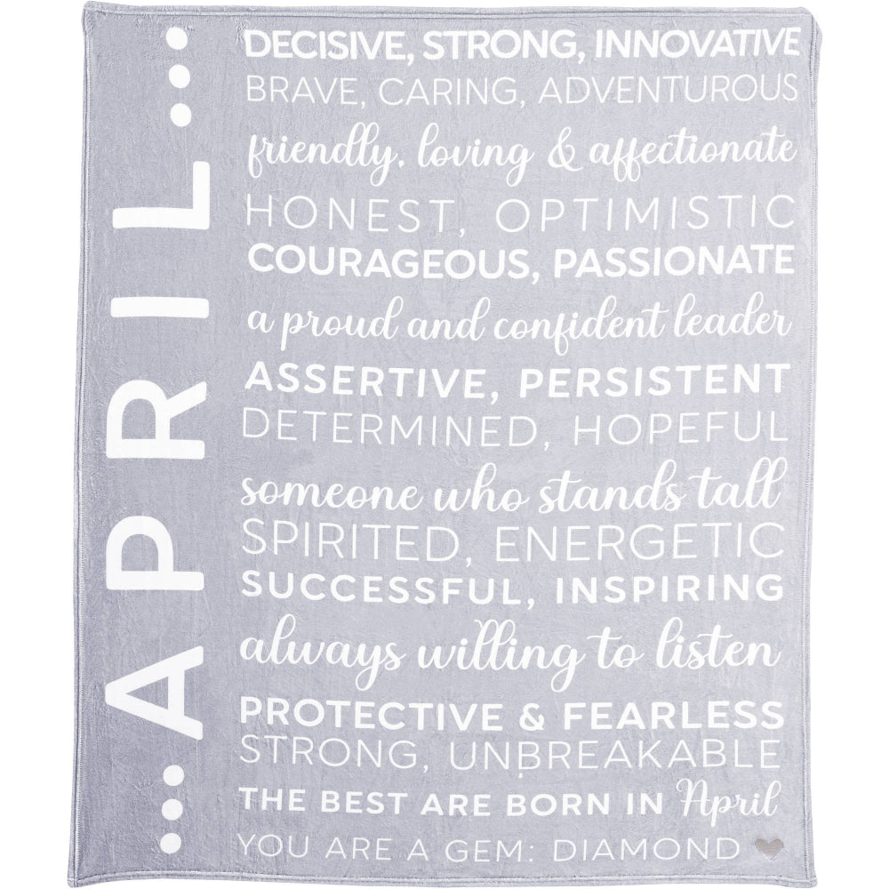 April Birthday Plush Blanket