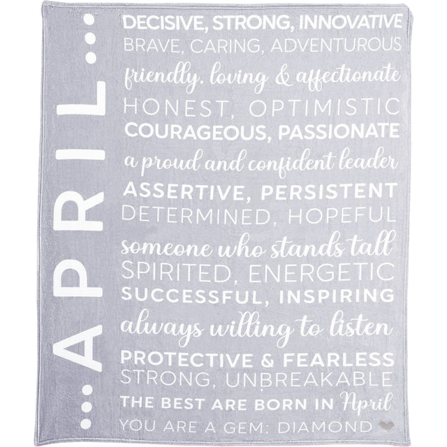 April Birthday Plush Blanket