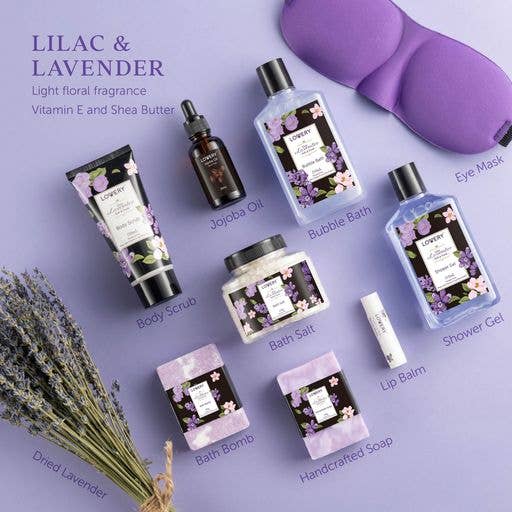 Lavender and Lilac Basket Contents