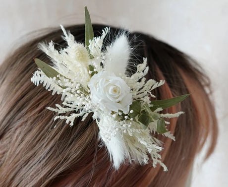Boho Dried Flower Hair Comb for Prom