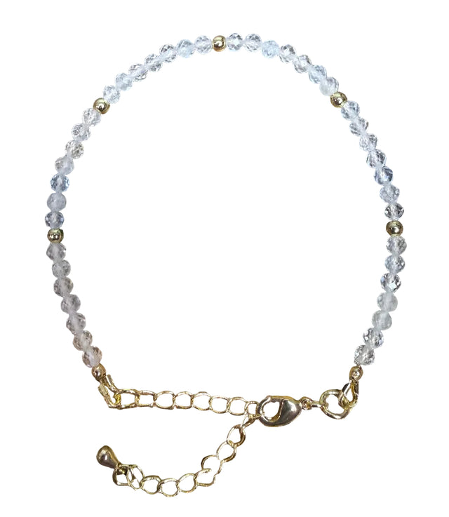 April Birthstone Bracelet - White Topaz