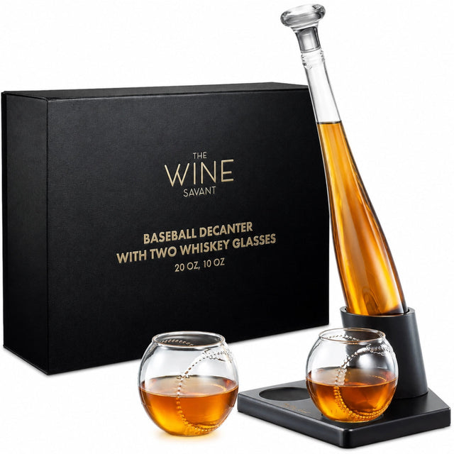 Whiskey Decanter with baseball bat and balls