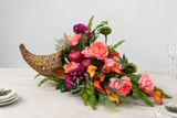 Gilded Cornucopia Centerpiece in Table