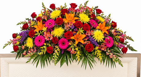 Garden Floral Casket Flower Spray