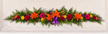 Hinge Spray of Garden Flowers for funeral service