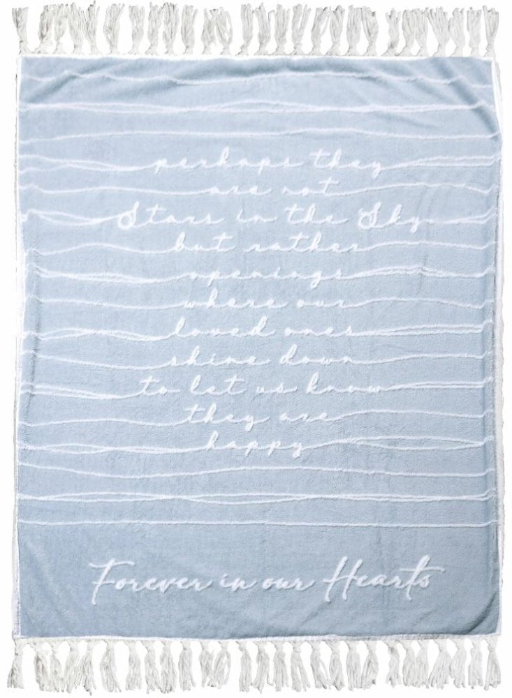 Forever in our hearts sympathy throw blanket
