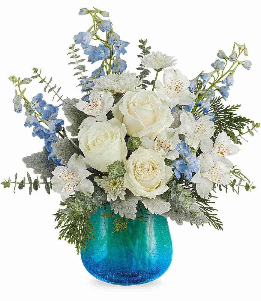 Frosted Blue Bouquet - Deluxe