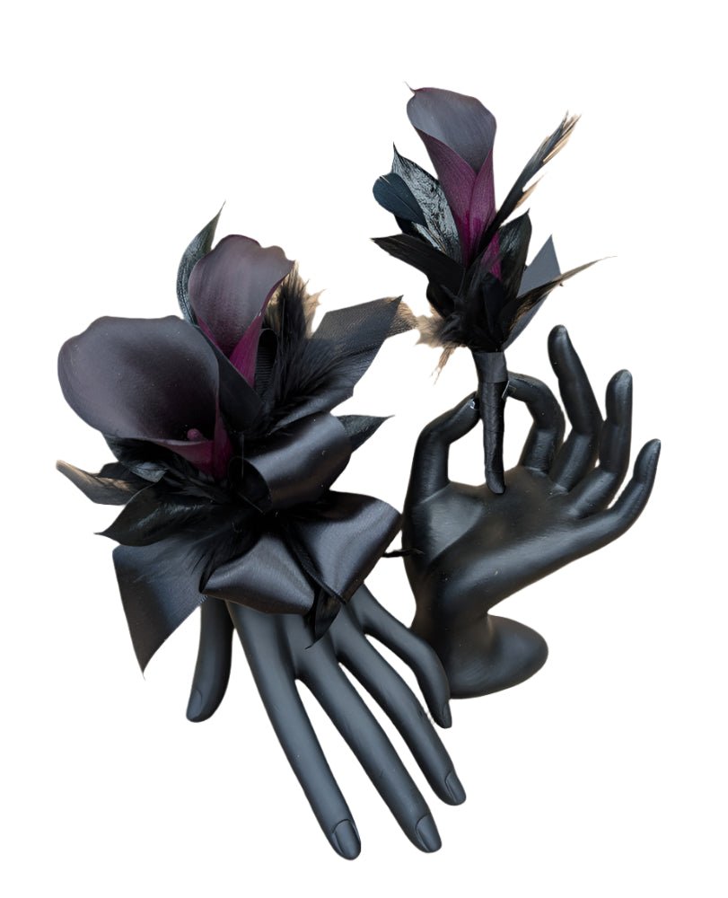 Goth Black Calla Lily Prom Package