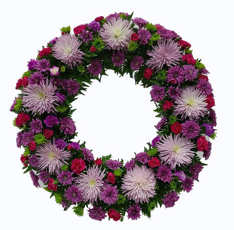Guam Funeral Flower Wreath- Purples