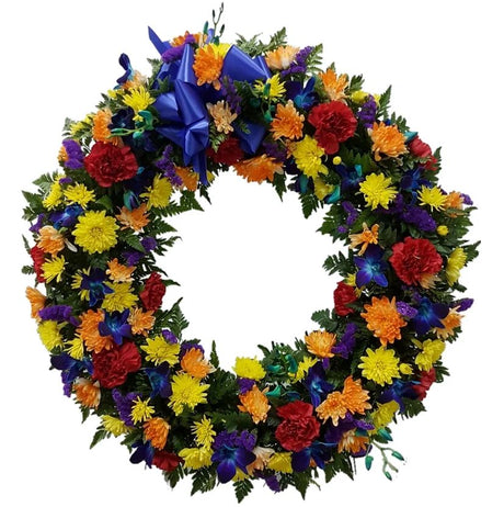 Guam Funeral Flower Wreath- Vibrant
