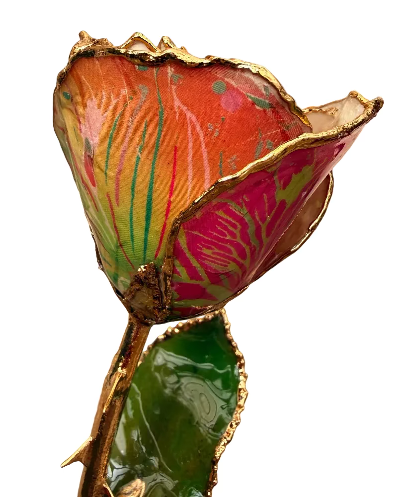 Wicked Floral Garden Gold Dipped Rose