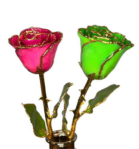 Wicked Gold Dipped Rose Duo