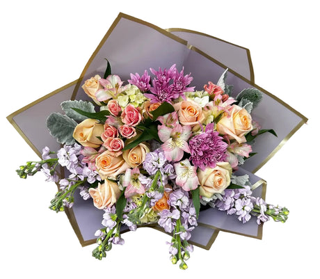 Silver Lining Wrapped Bouquet