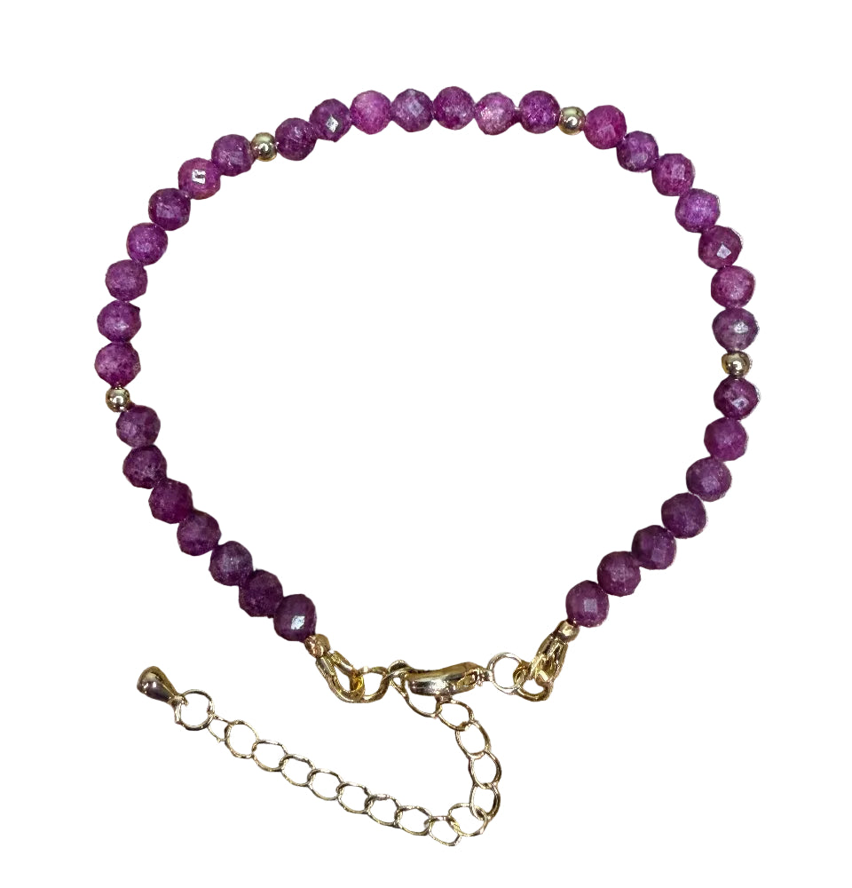 July Birthstone Bracelet - Ruby