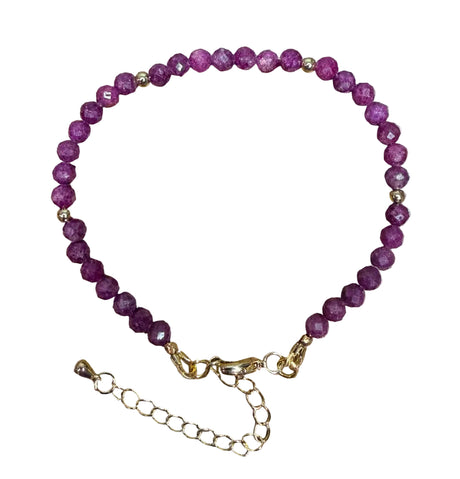 July Birthstone Bracelet - Ruby