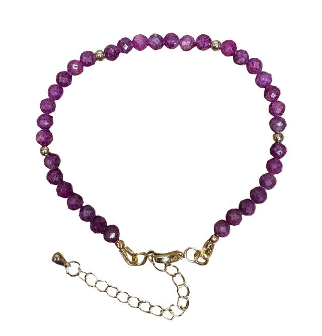 July Birthstone Bracelet - Ruby