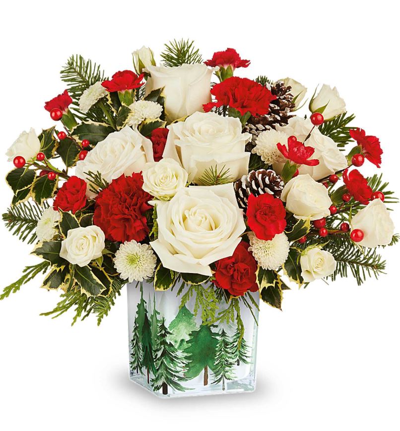 Teleflora Evergreen Glow Bouquet - Premium