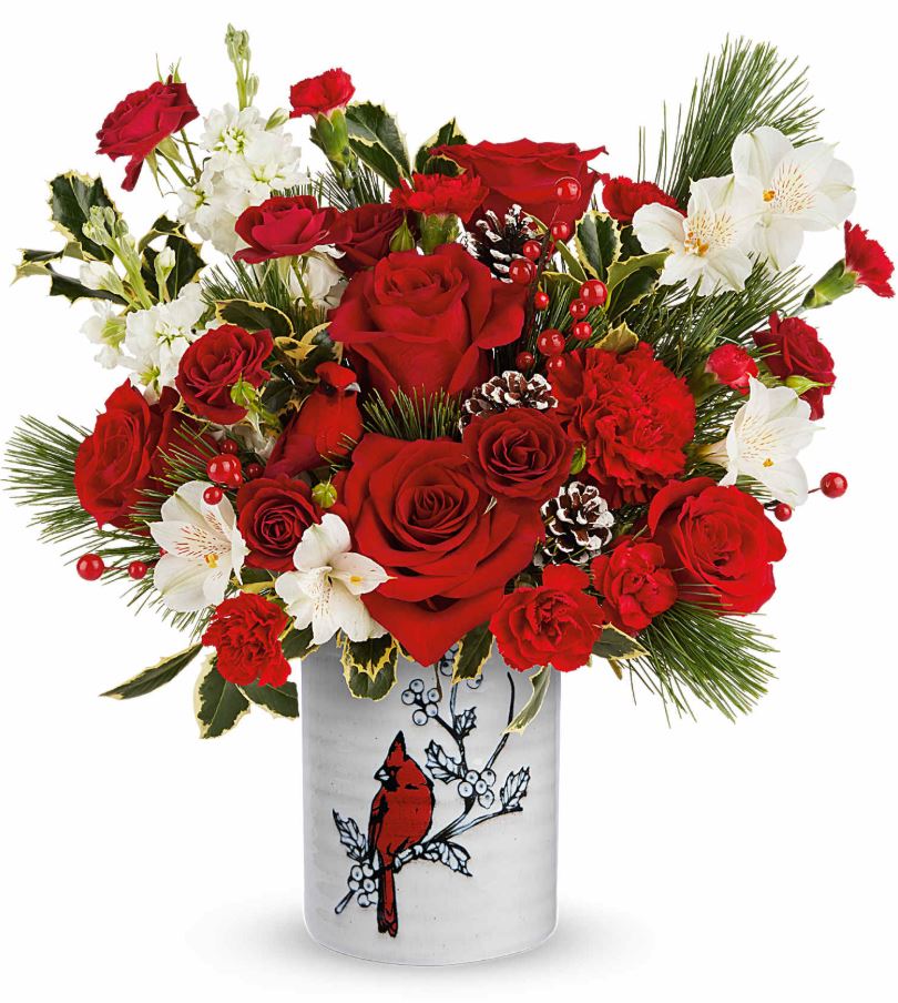 Teleflora Woodland Cardinal Bouquet - Premium