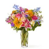Mixed Bouquet with Stargazer Lilies - Deluxe