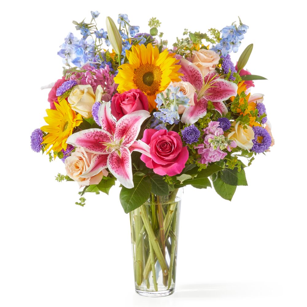 Mixed Bouquet with Stargazer Lilies - Premium