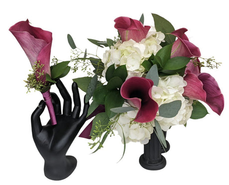 White Hydrangea & Calla Lily Prom Flower Package - Lavender
