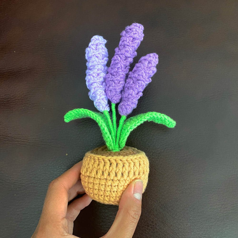 Handmade Crochet Lavender Pot