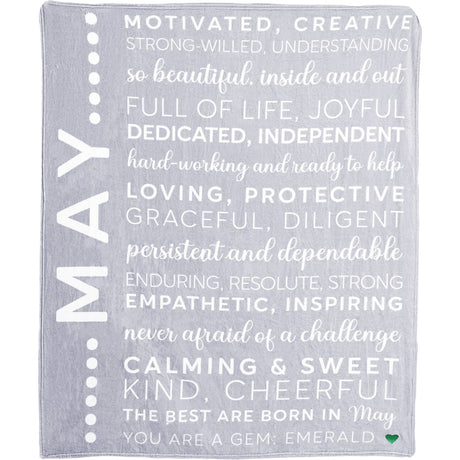 May Birthday Plush Blanket