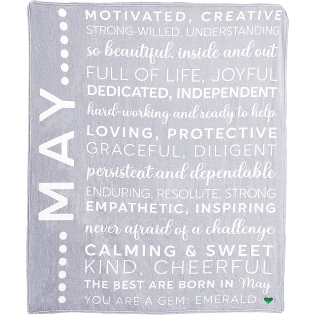 May Birthday Plush Blanket