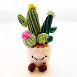 Crochet Cactus Smiley Pot