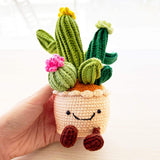 Handmade crochet cactus flower plant
