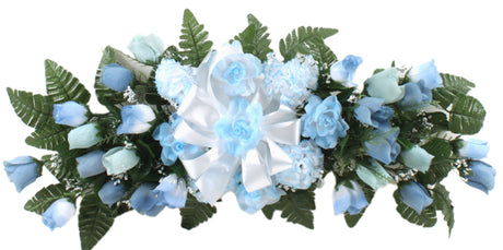 Artificial Cemetery Flower Spray - Blue